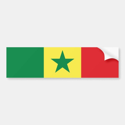 Vlag van Senegal Bumpersticker (Voorkant)