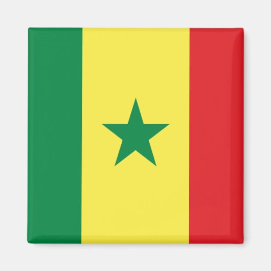 Vlag van Senegal Magneet (Voorkant)