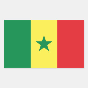 Vlag van Senegal Rechthoekige Sticker