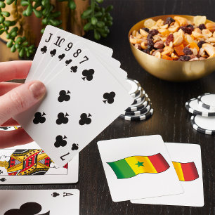 Vlag van Senegal Senegalese trots groen geel rood Pokerkaarten