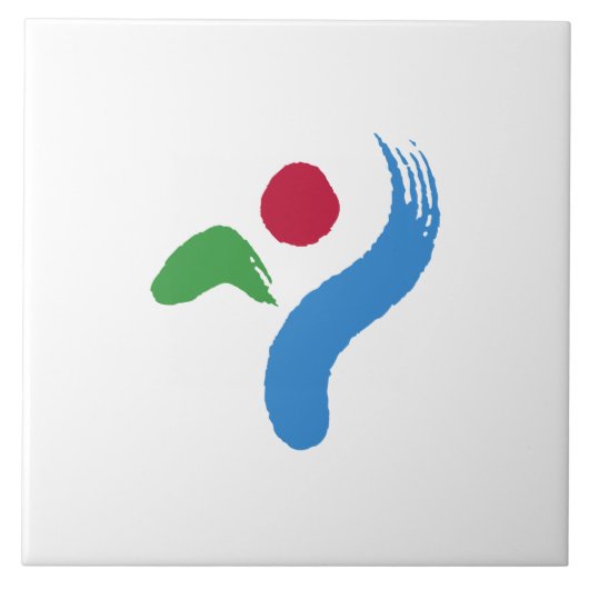 Vlag van Seoul (Zuid-Korea) Tegeltje (Voorkant)