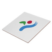 Vlag van Seoul (Zuid-Korea) Tegeltje (Zijkant)