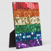 vlag van sequin pride fotoplaat (Zijkant)