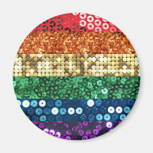 vlag van sequin pride magneet