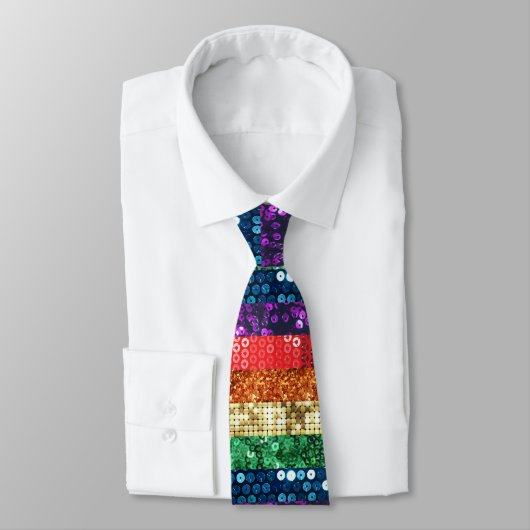 vlag van sequin pride stropdas (Gebonden)