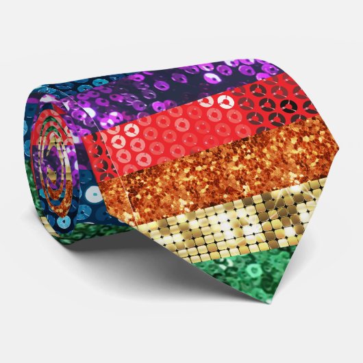 vlag van sequin pride stropdas (Opgerold)