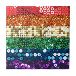 vlag van sequin pride tegeltje