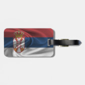 vlag van Servië Bagagelabel (Achterkant horizontaal)