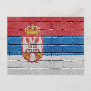 Vlag van Servië Briefkaart