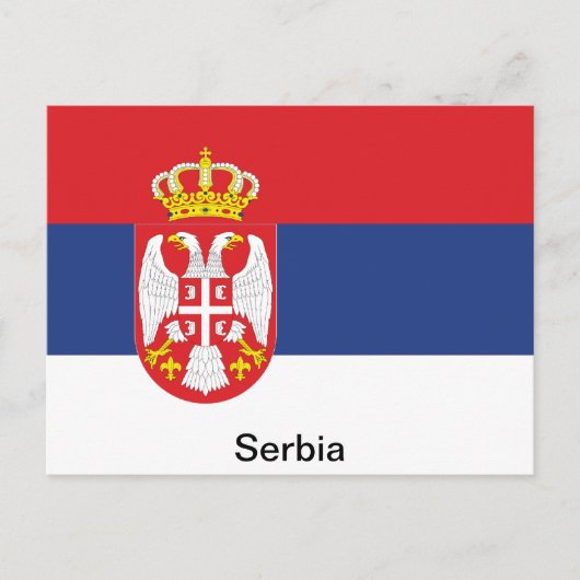 Vlag van Servië Briefkaart (Voorkant)
