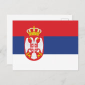 Vlag van Servië Briefkaart (Voorkant / Achterkant)
