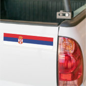 Vlag van Servië Bumpersticker (Op Truck)