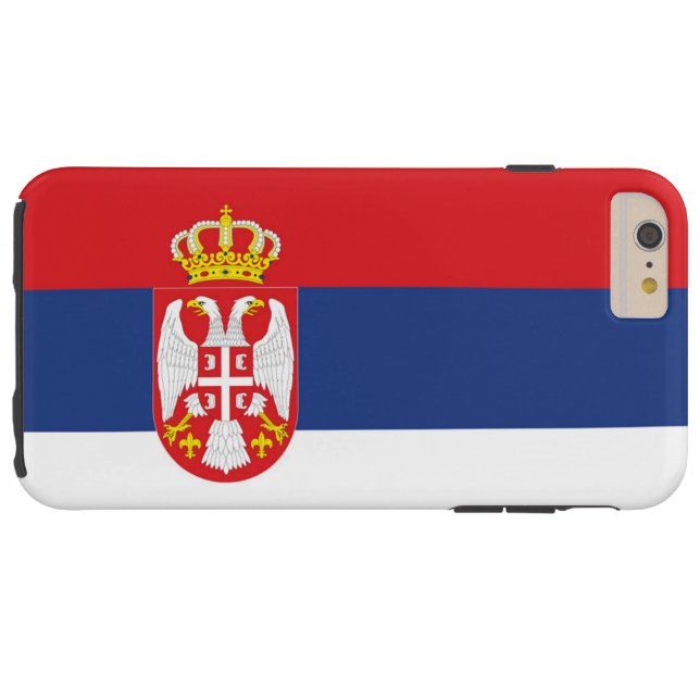 Vlag van Servië Case-Mate iPhone Case (Achterkant Horizontaal)
