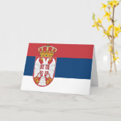 Vlag van Servië Kaart (Gele Bloem)
