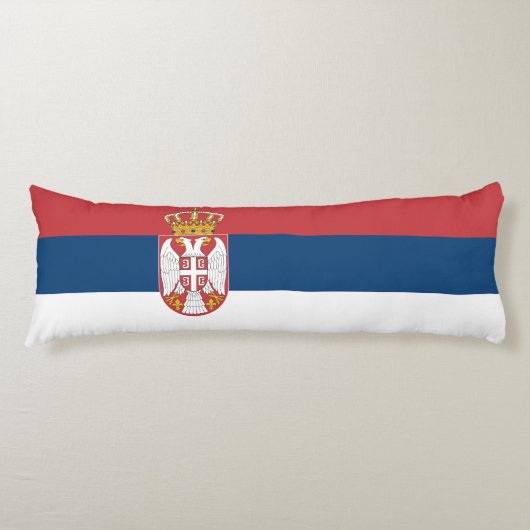 Vlag van Servië Lichaamskussen (Voorkant)