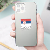 Vlag van Servië Sticker (Telefoon)