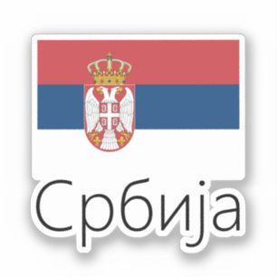 Vlag van Servië Sticker