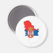 vlag van servië - symbool magneet (Voorkant / Achterkant)