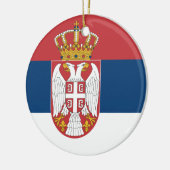 Vlag van Servische sieraad Keramisch Ornament (Links)