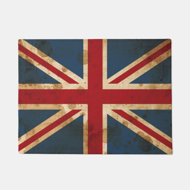 Vlag van SGEGrunge Union Jack UK Deurmat (Voorkant)