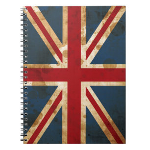 Vlag van SGEGrunge Union Jack UK Notitieboek