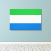 Vlag van Sierra Leone Canvas Afdruk (Insitu (Houten vloer))