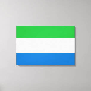 Vlag van Sierra Leone Canvas Afdruk