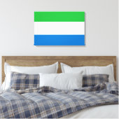 Vlag van Sierra Leone Canvas Afdruk (Insitu (Slaapkamer))