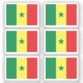 Vlag van Sierra Leone Collectie pack van 6 Sticker (Voorkant)