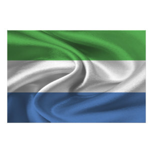 Vlag van Sierra Leone Foto Afdruk