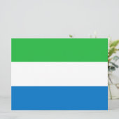Vlag van Sierra Leone Kaart (Staand voorkant)