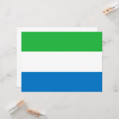 Vlag van Sierra Leone Kaart (Voorkant / Achterkant in situ)