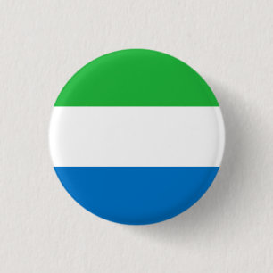 Vlag van Sierra Leone Ronde Button 3,2 Cm