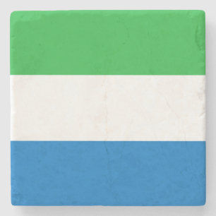 Vlag van Sierra Leone Stenen Onderzetter