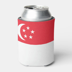 Vlag van Singapore Blikjeskoeler