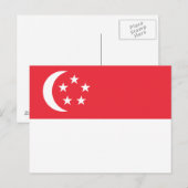 Vlag van Singapore Briefkaart (Voorkant / Achterkant)