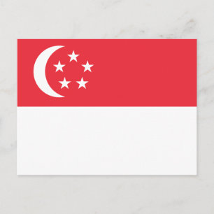 Vlag van Singapore Briefkaart