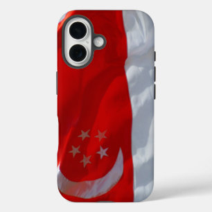 vlag van singapore iPhone 16 hoesje