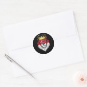 vlag van Singapore Lion King Ronde Sticker (Envelop)