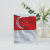 vlag van singaporea briefkaart (Staand voorkant)