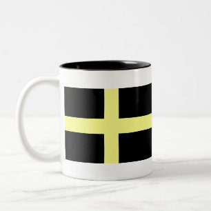 vlag van Sint-David Tweekleurige Koffiemok