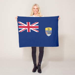 Vlag van Sint-Helena Fleece Deken
