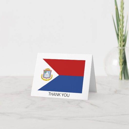 Vlag van Sint Maarten Bedankkaart (Voorkant)