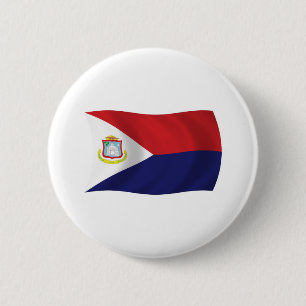 Vlag van Sint-Maarten Knop Ronde Button 5,7 Cm