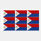 Vlag van Sint Maarten Labels (Vel)