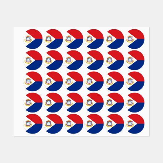 vlag van Sint Maarten Labels (Vel)