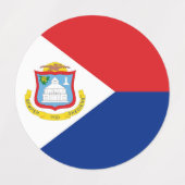vlag van Sint Maarten Labels (Design 2)