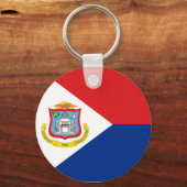 Vlag van Sint Maarten Sleutelhanger (Voorkant)