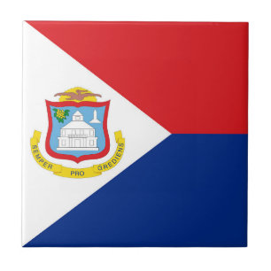 vlag van Sint Maarten Tegeltje