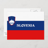 Vlag van Slovenië Briefkaart (Voorkant / Achterkant)